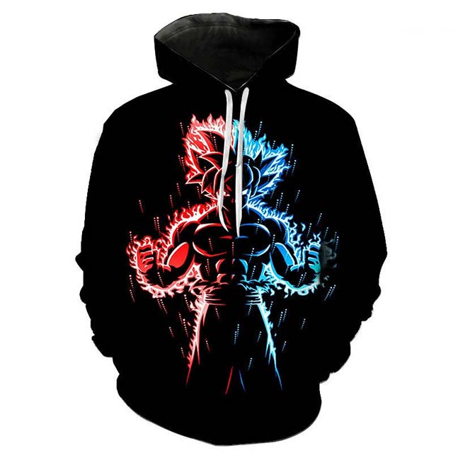 Dragon Ball God & Blue Goku Hoodies 3D Printed Casual Unisex buy online