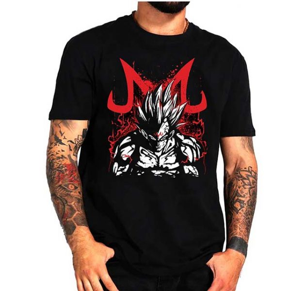 Dragon Ball Majin Vegeta Short Sleeve Black T shirt Mens amazon buy online
