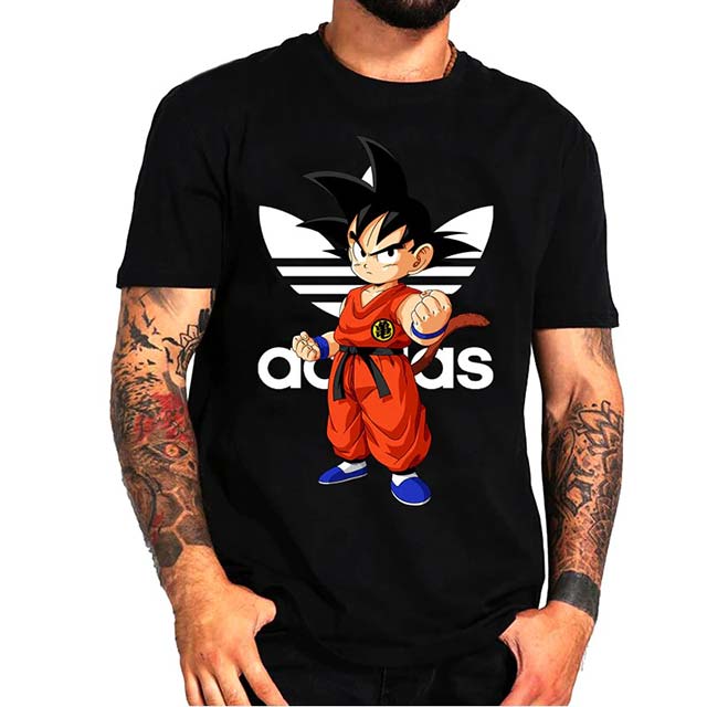 Dragon Ball Son Goku Adidas Short Sleeve Black T shirt Mens buy online