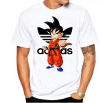Dragon Ball Son Goku Adidas Short Sleeve White T shirt Mens size chart buy online