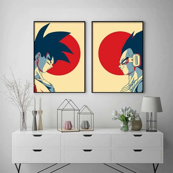 Dragon Ball Style Poster Goku Vegeta Canvas Painting Amazon Buy online