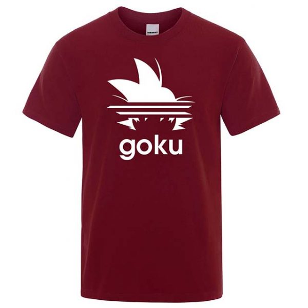 Dragon Ball Z Goku Name Wine Red Summer Short Sleeve T Shirt O neck Mens buy online