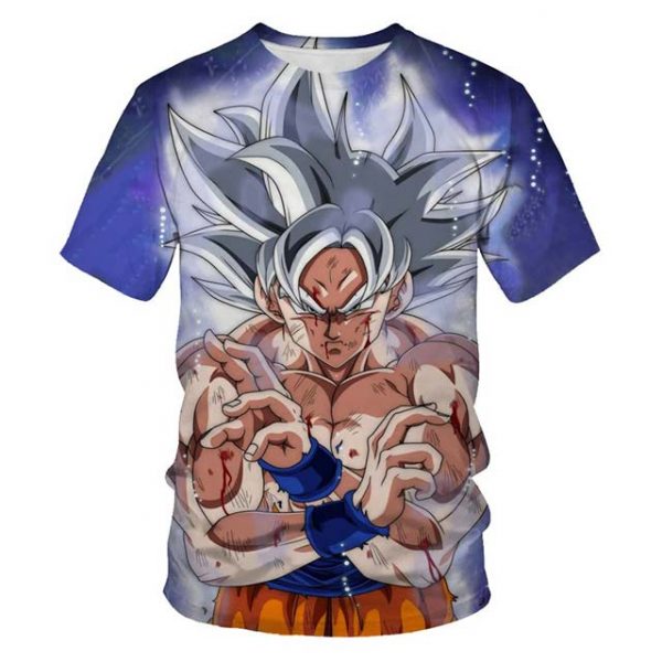 Dragon Ball Z Mastered Ultra Instinct Goku 3D Printed Summer T Shirt amazon buy online