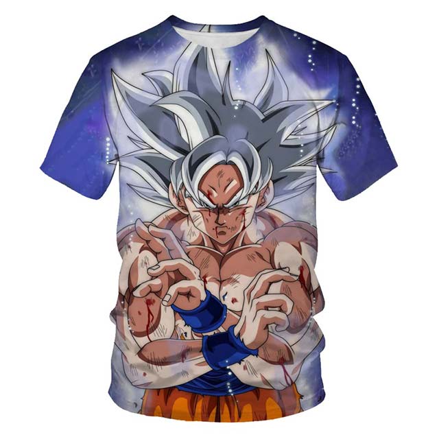 Dragon Ball Z Mastered Ultra Instinct Goku 3D Printed Summer T Shirt buy online