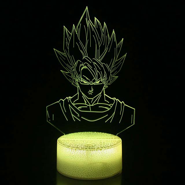 Goku Anime 3D Green Night Light Lamp DBZ Led