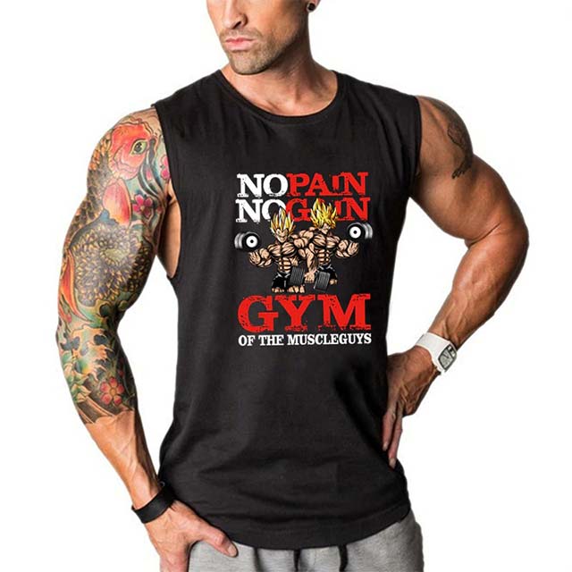 DBZ Gym Tank Tops Muscle Men's Fitness Clothing - Dragon Ball Z Merch