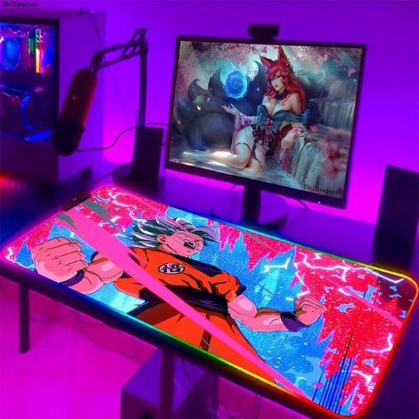 Super DBZ Goku Ultra Instinct RGB Gaming Mouse Pad amazon buy online