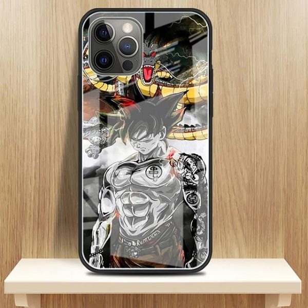 DBZ Goku Glass Case For Apple iPhones amazon buy online