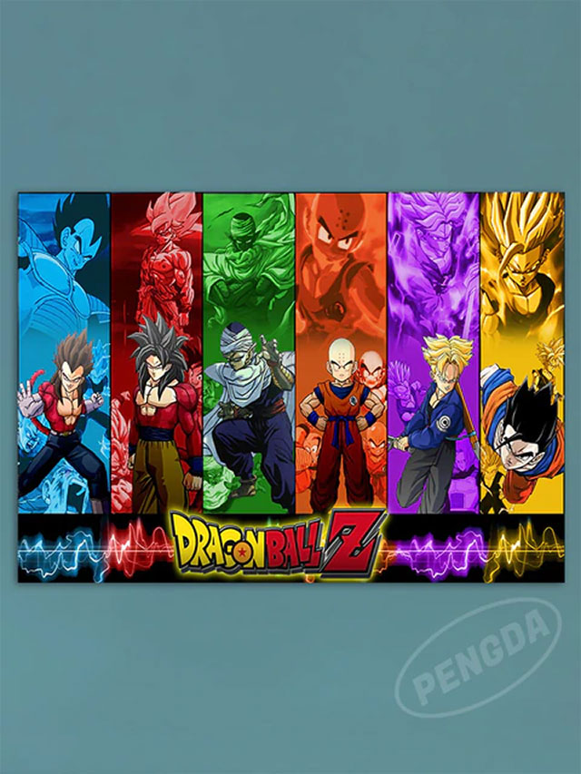 DBZ Characters Eyes Canvas Poster Anime buyonline