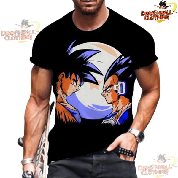 Goku-And-Vegeta-Short-Sleeve-Black-T-shirt-Mens