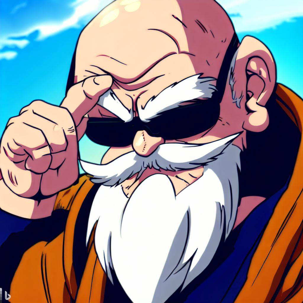 Master Roshi's inappropriate behavior