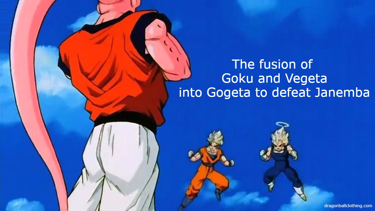 The fusion of Goku and Vegeta into Gogeta to defeat Janemba