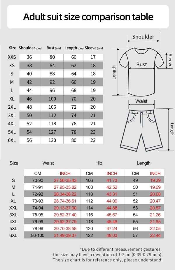 Summer New Fashion Dragon Ball T-shirt Shorts 2 Piece Sets Kids size chart