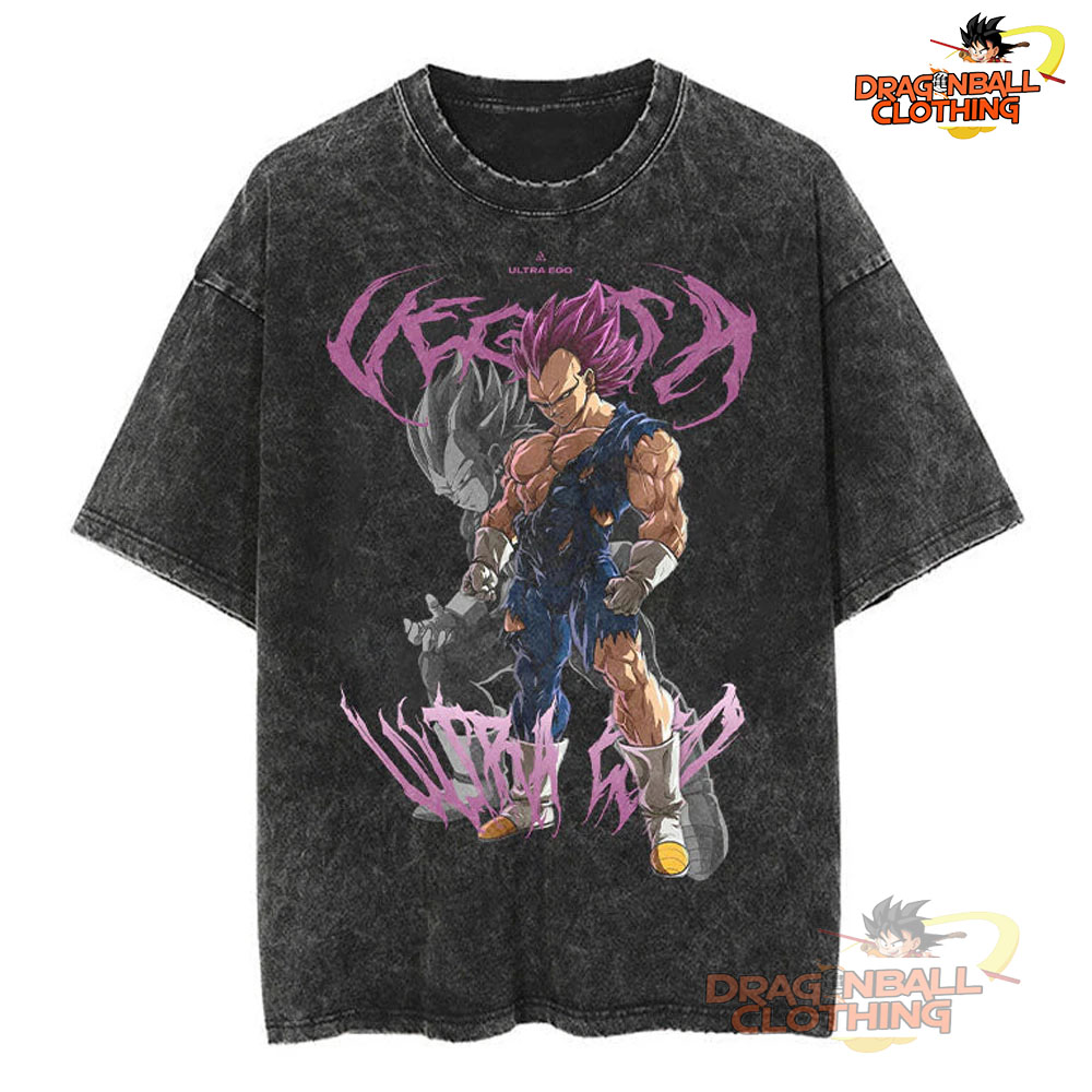 Dragon Ball Z Hip Hop Oversized Ultra Ego Vegeta T-Shirt - Dragon Ball Z  Merch