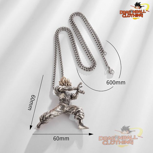 Dragon Ball Z Super Saiyan Goku Necklace size chart