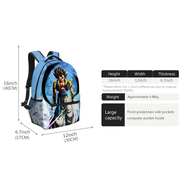 Dragon-Ball-Z-Vegeta-Deep-Blue-Backpack-size-chart