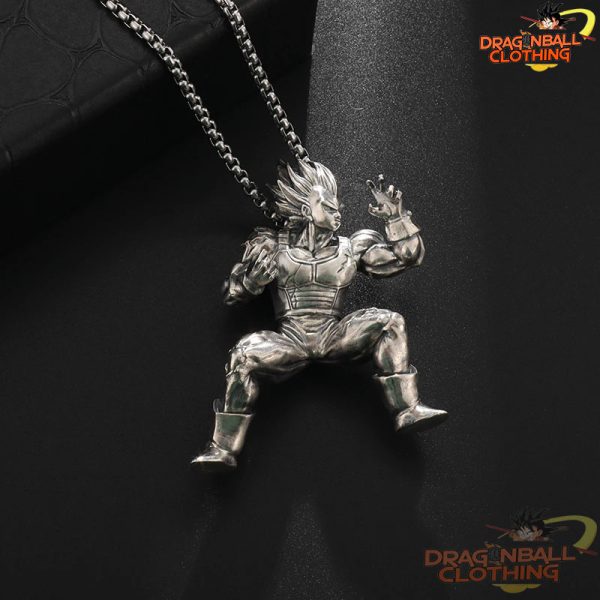 Dragon Ball Z Vegeta Silver Necklace (Unisex) amazon