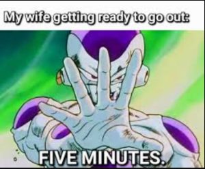 dragon ball z meme five minutes 