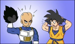 vegeta forehead