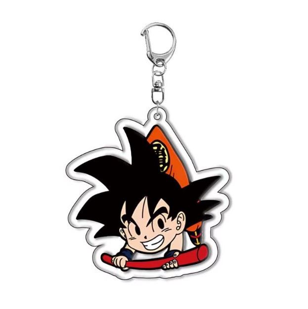 Cute DBZ Goku Transparent Acrylic Double-sided Keychain