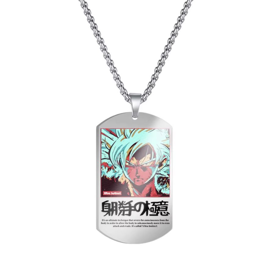 Dragon Ball Blue Goku Form Steel Necklace