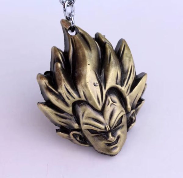 Dragon Ball Vegeta Metal Gold Keychain size chart