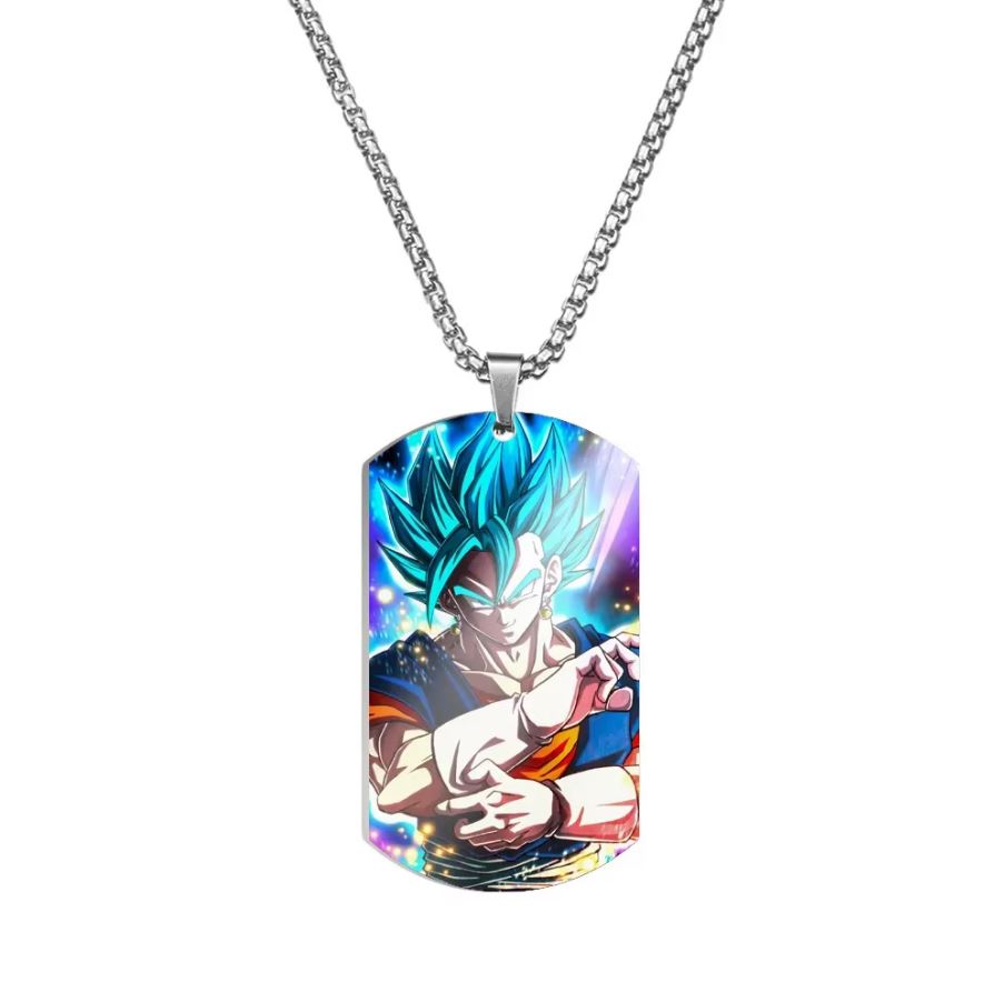 Dragon Ball super Saiyan Blue stainless steel necklace