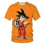 Son Goku Adidas Short Sleeve Yellow T shirt Mens
